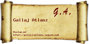 Gallaj Atlasz névjegykártya